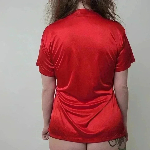 Vintage y2k Silky Babydoll Top Sleep Shirt Pajama Nightie - S - Picture 2 of 9